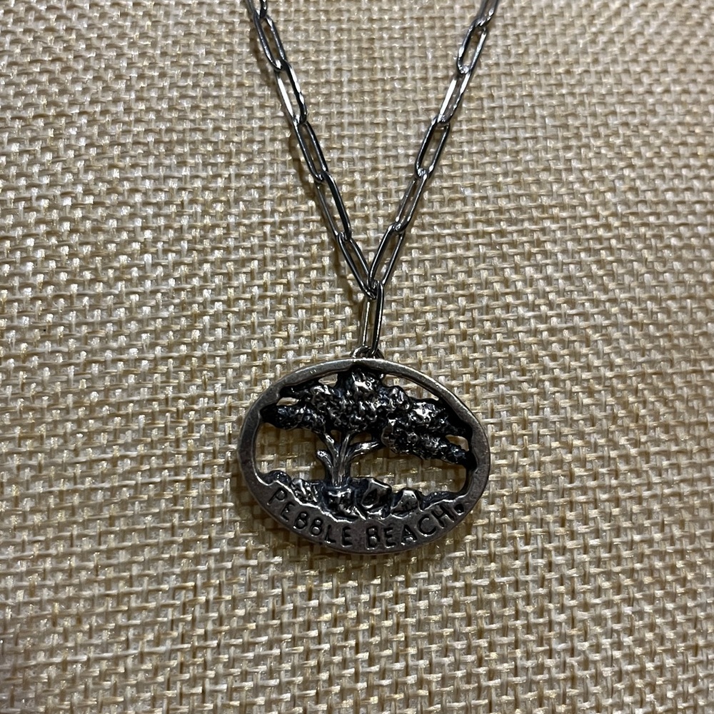 Pebble Beach Silver Necklace